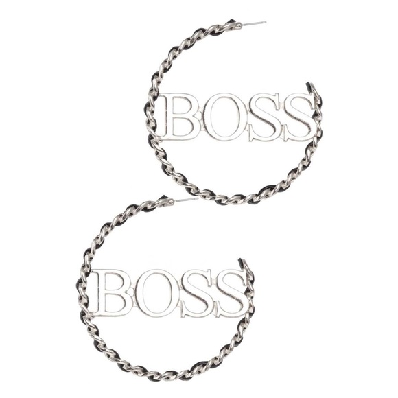 BOGOT Jewelry - •Like a BOSS• Faux Leather Threaded Hoop Earrings